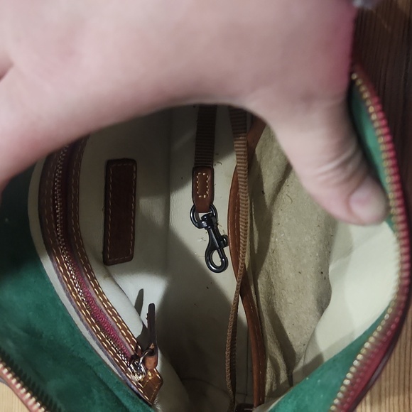 Dooney Bourke Florentine Cameron Crossbody Chestnut Soft Leather Dome Old Money - Picture 5 of 11